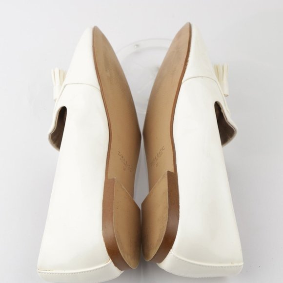 Elegant White Tassel Loafers for Women - Picture 9 of 12